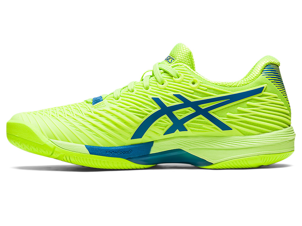 Asics Women's Solution Speed FF 2 CPS Shoes in Hazard Green/Reborn Blue