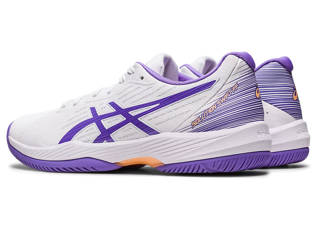 Asics Women's SOLUTION SWIFT FF Tennis Shoes in White/Amethyst