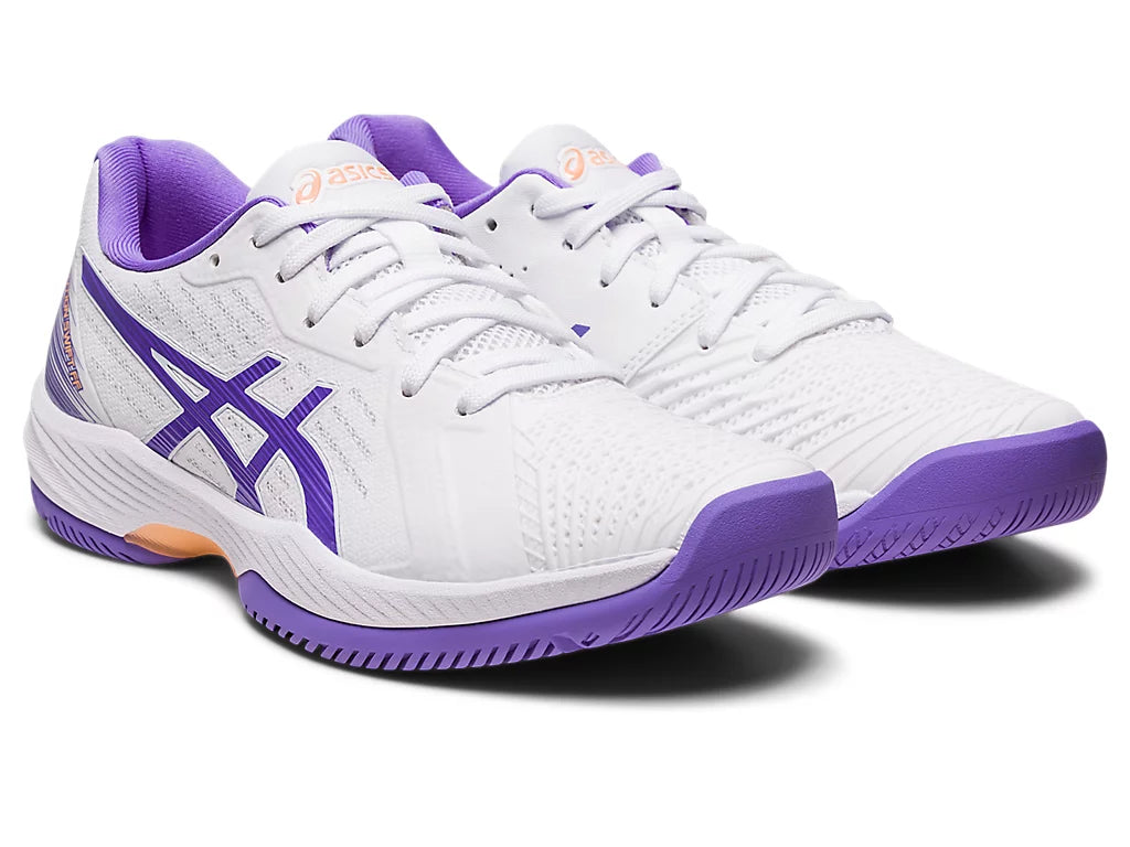 Asics Women's SOLUTION SWIFT FF Tennis Shoes in White/Amethyst