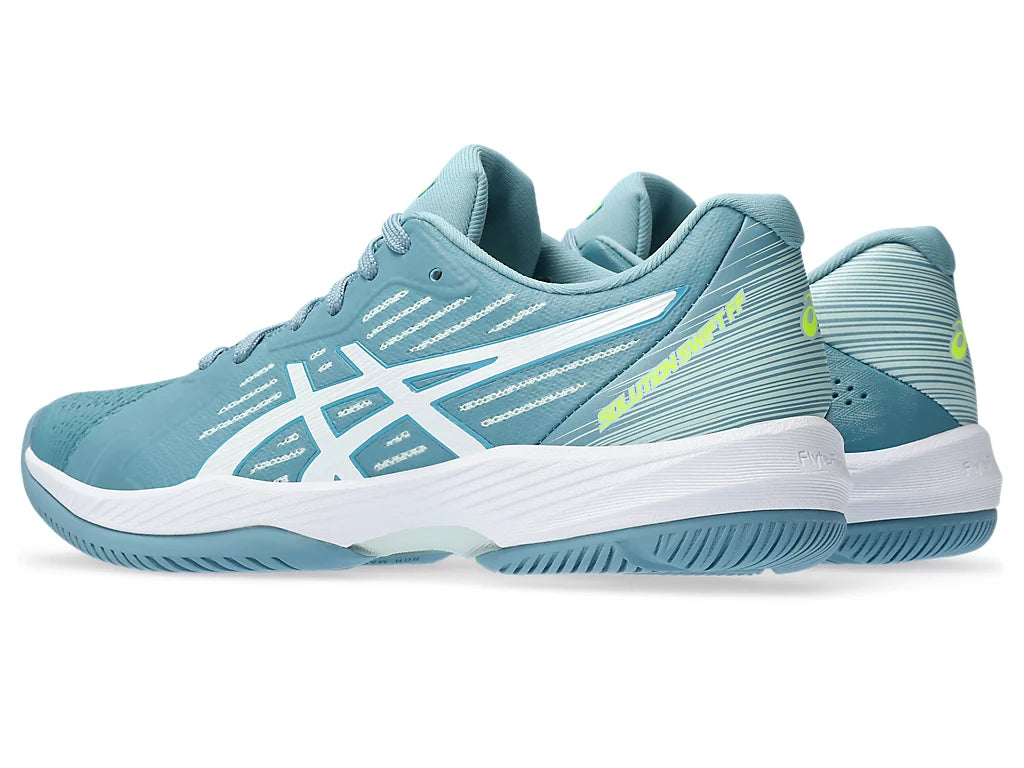 Asics Women's SOLUTION SWIFT FF Tennis Shoes in Gris Blue/White