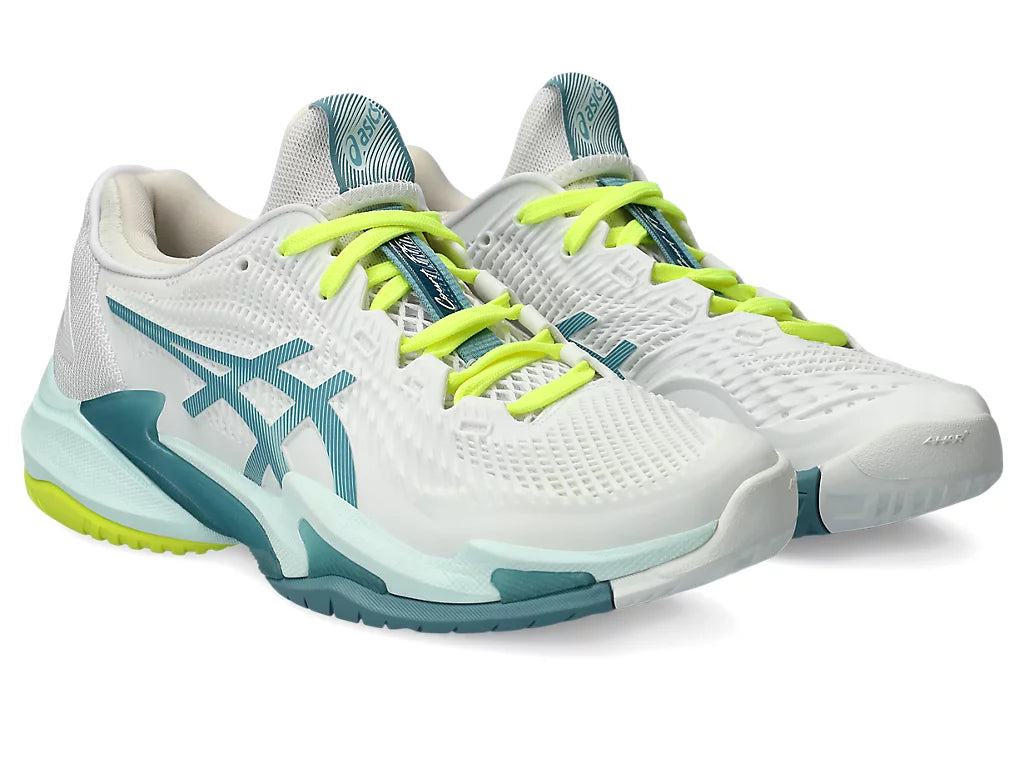 Asics Women's COURT FF 3 Tennis Shoes in White/Soothing Sea