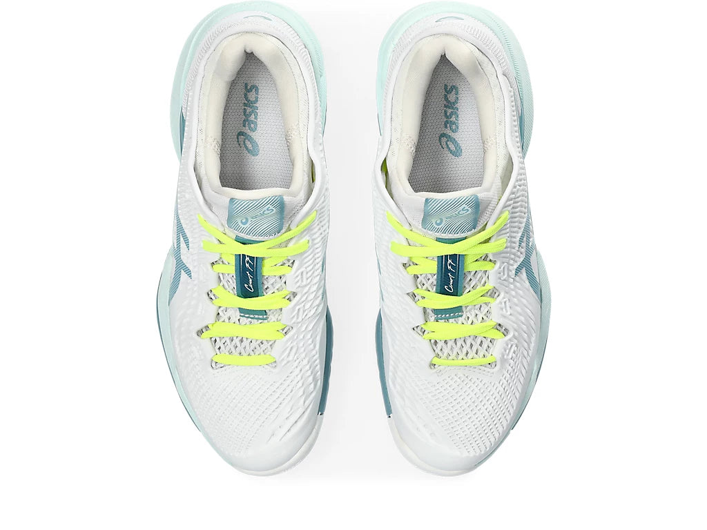 Asics Women's COURT FF 3 Tennis Shoes in White/Soothing Sea