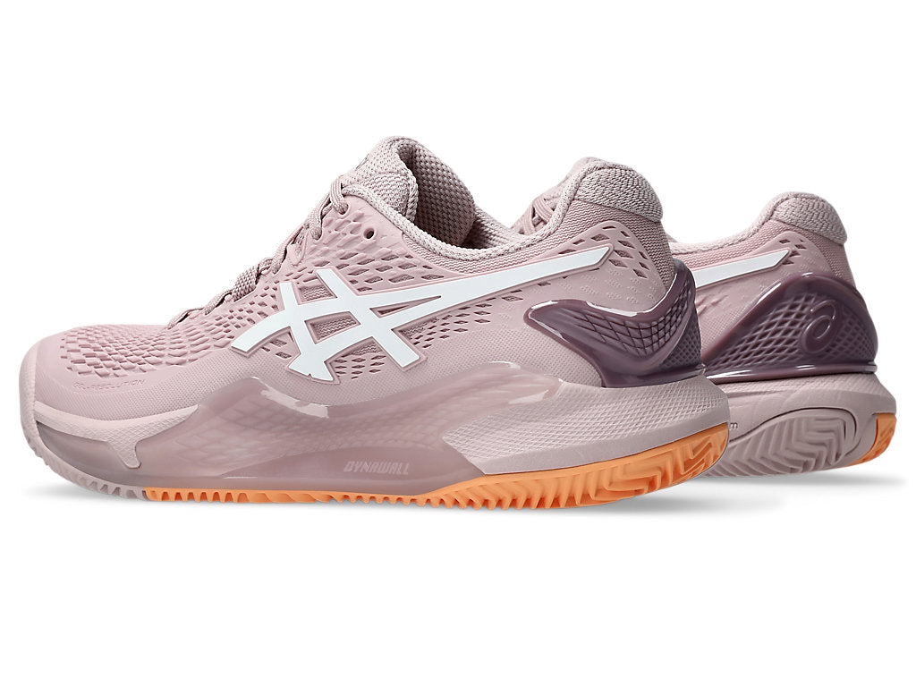 Asics Women's Gel-Resolution 9 Clay Tennis Shoes in Watershed Rose/White