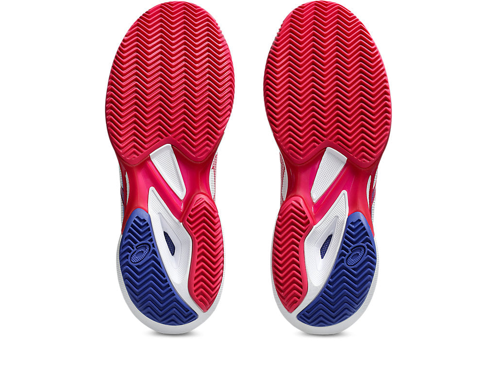 Asics Women's SOLUTION SPEED FF 3 CLAY Tennis Shoes in White/Bright Rose