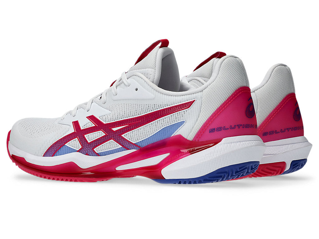 Asics Women's SOLUTION SPEED FF 3 CLAY Tennis Shoes in White/Bright Rose