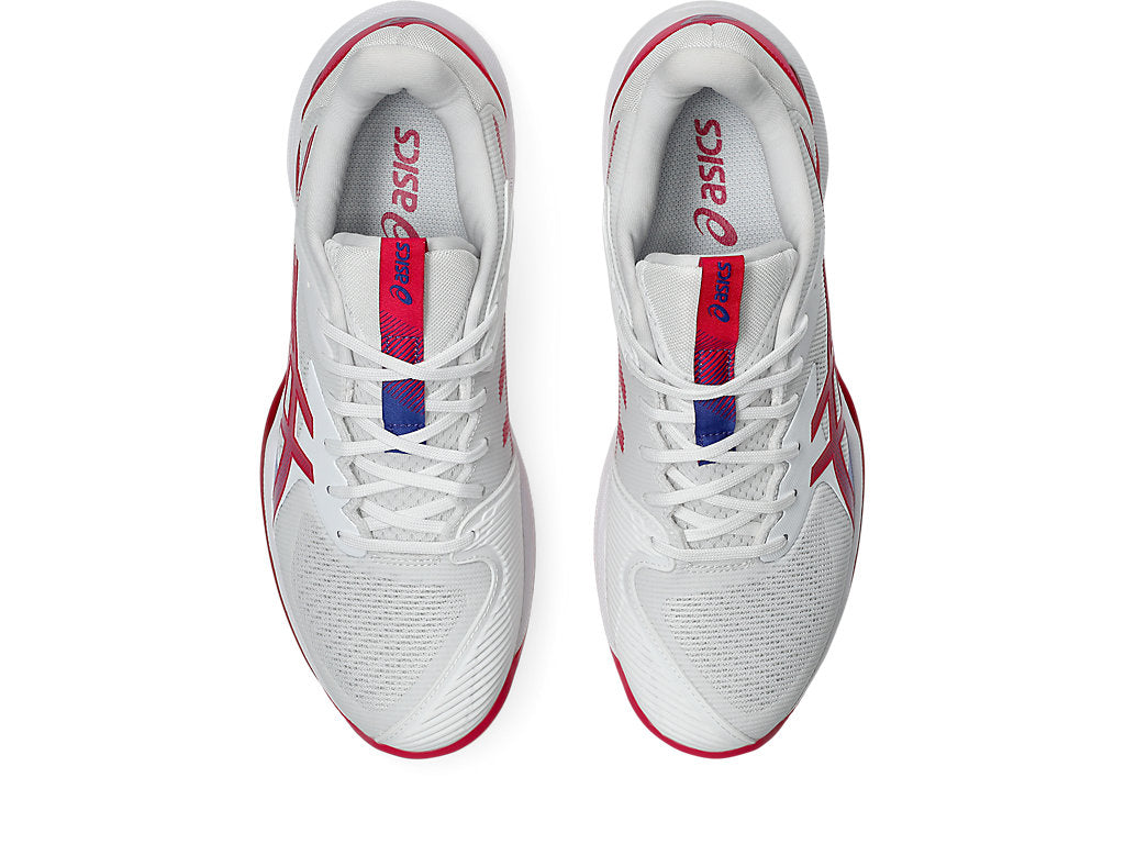 Asics Women's SOLUTION SPEED FF 3 CLAY Tennis Shoes in White/Bright Rose