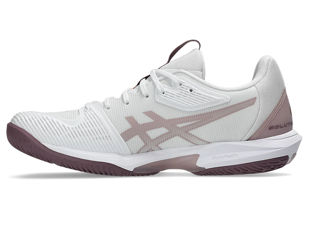 Asics Women's Solution Speed FF 3 Tennis Shoes in White/Dusty Mauve