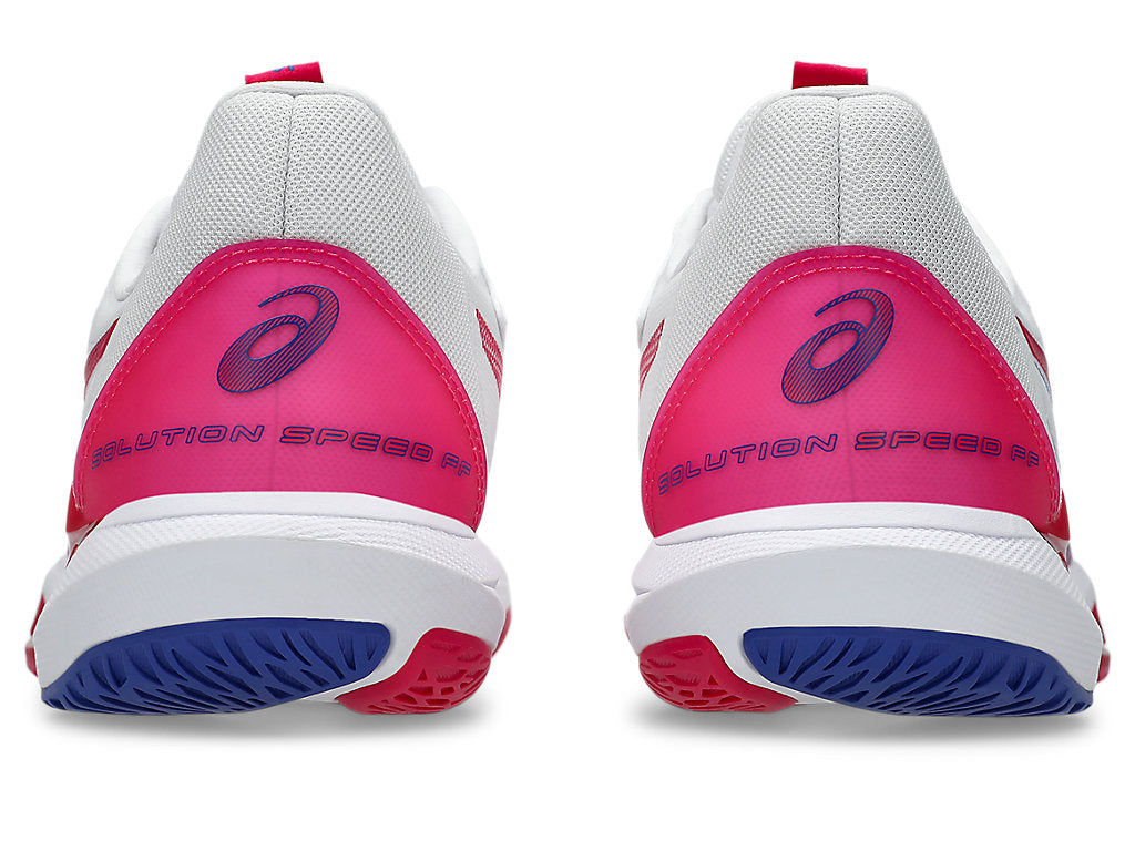 Asics Women's SOLUTION SPEED FF 3 Tennis Shoes in White/Bright Rose