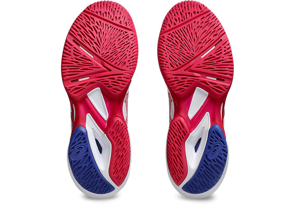 Asics Women's SOLUTION SPEED FF 3 Tennis Shoes in White/Bright Rose