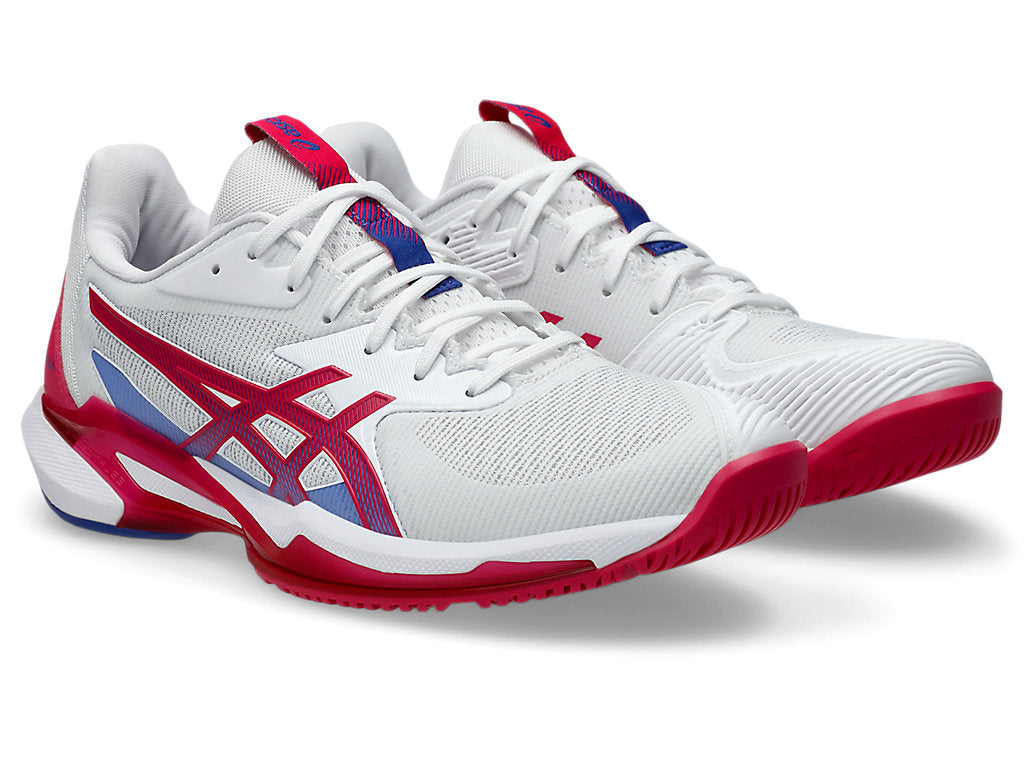 Asics Women's SOLUTION SPEED FF 3 Tennis Shoes in White/Bright Rose