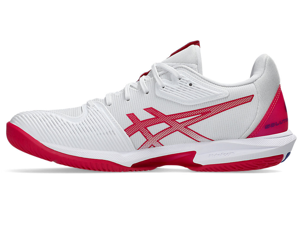 Asics Women's SOLUTION SPEED FF 3 Tennis Shoes in White/Bright Rose
