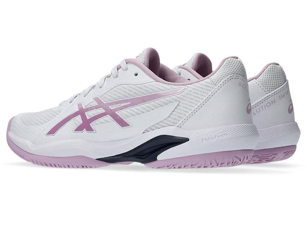 Asics Women's SOLUTION SWIFT FF 2 Tennis Shoes in White/Ube