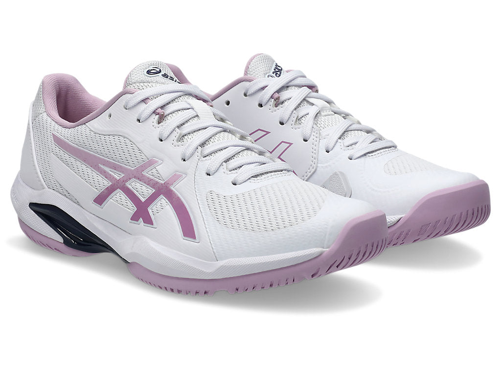Asics Women's SOLUTION SWIFT FF 2 Tennis Shoes in White/Ube
