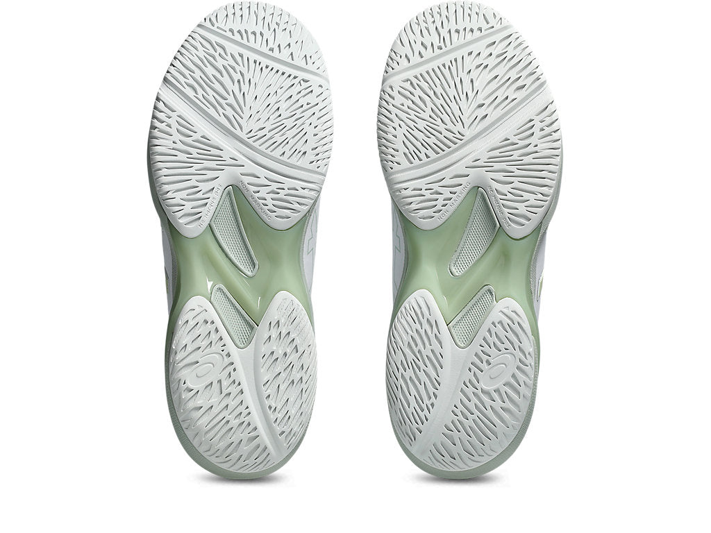 Asics Women's SOLUTION SWIFT FF 2 Tennis Shoes in White/Lichen Rock