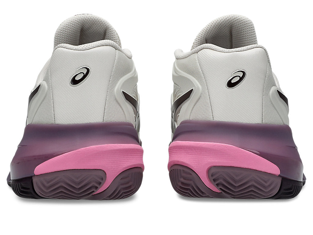 Asics Women's GEL-RESOLUTION X CLAY Tennis Shoes in Soft Oat/Dark Aubergine