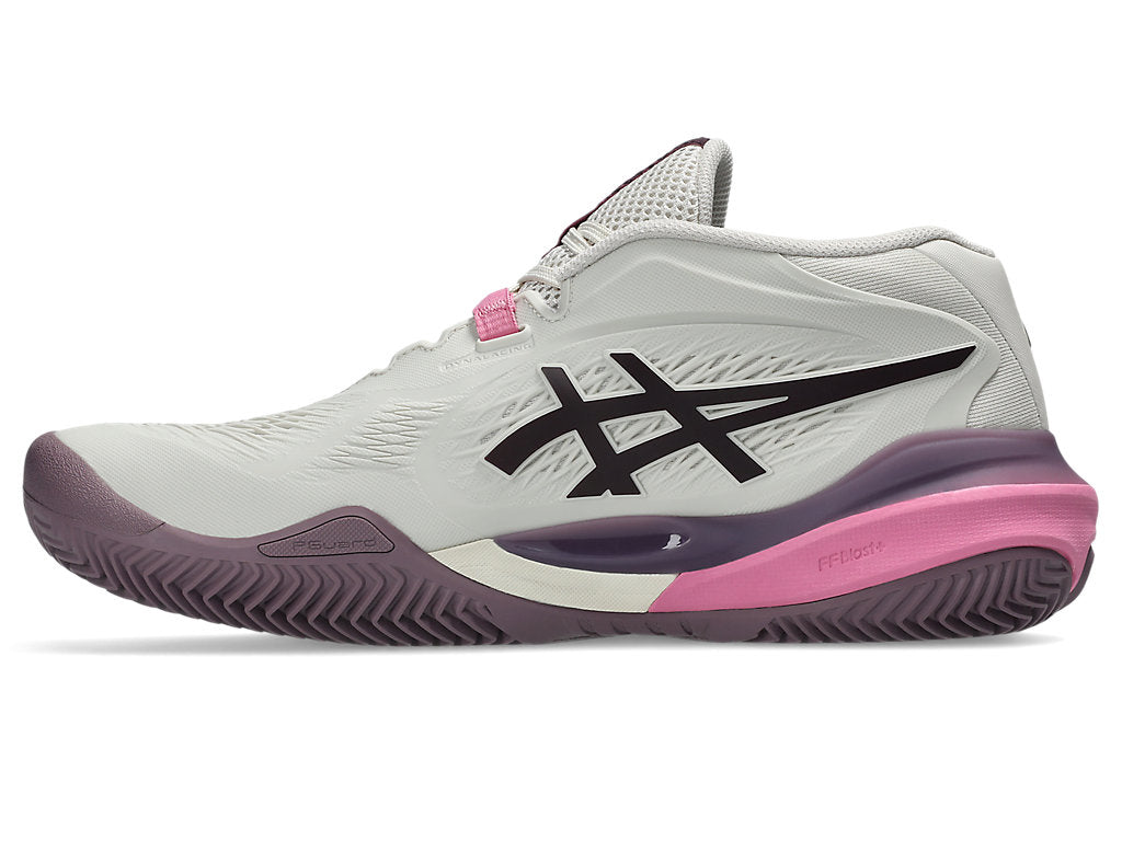Asics Women's GEL-RESOLUTION X CLAY Tennis Shoes in Soft Oat/Dark Aubergine