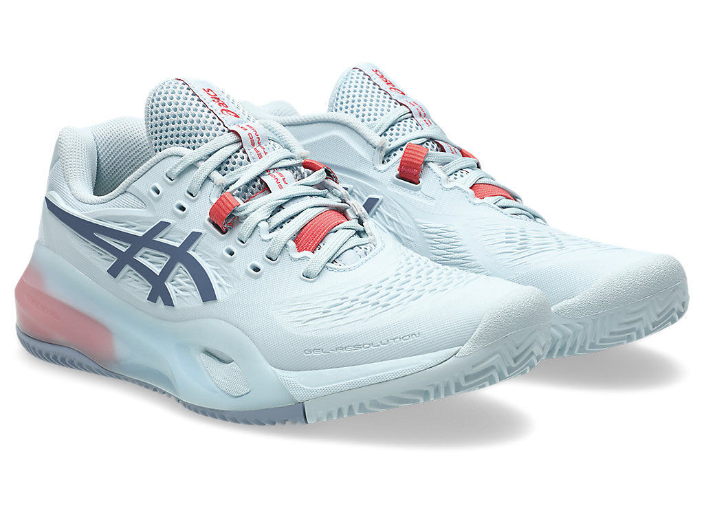 Asics Women's GEL-RESOLUTION X CLAY Tennis Shoes in Sky/Grey Blue