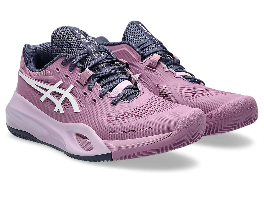 Asics Women's GEL-RESOLUTION X CLAY Tennis Shoes in Ube/White