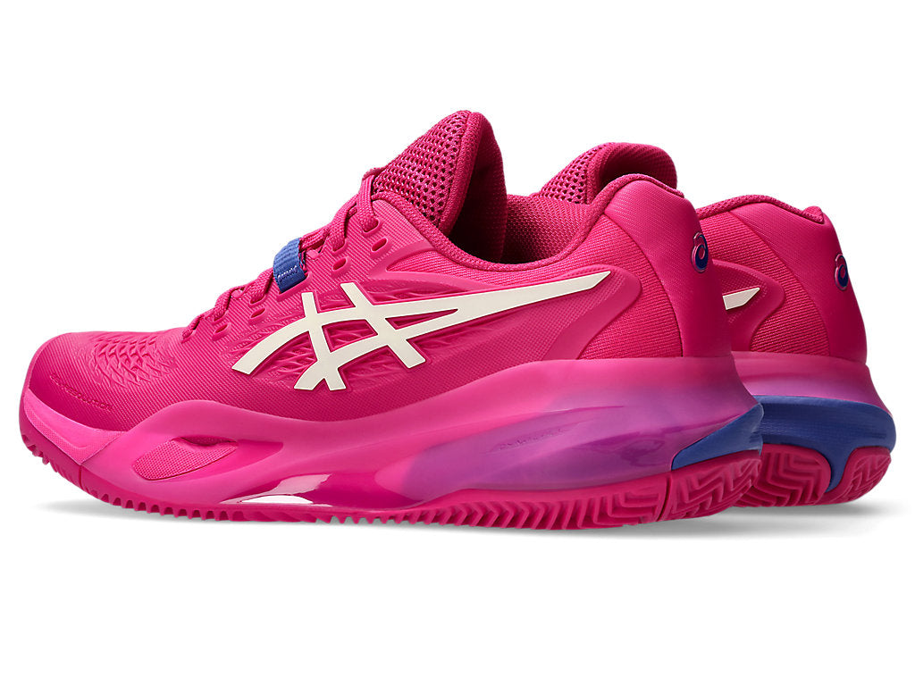 Asics Women's GEL-RESOLUTION X CLAY Tennis Shoes in Bright Rose/Cream