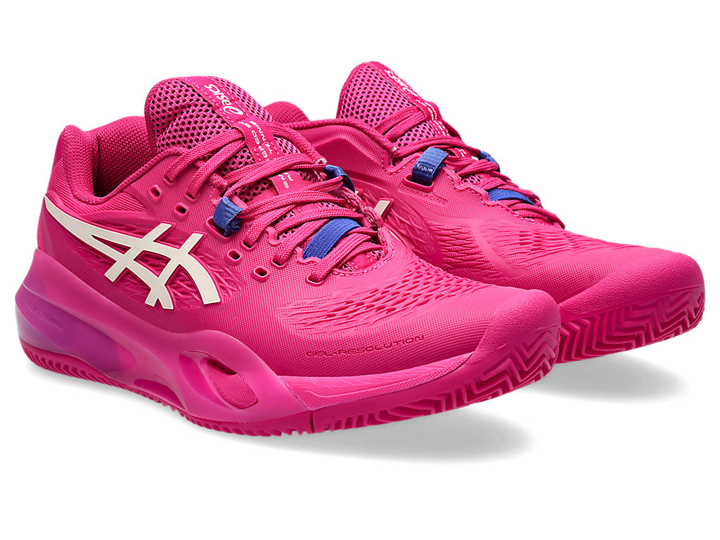Asics Women's GEL-RESOLUTION X CLAY Tennis Shoes in Bright Rose/Cream