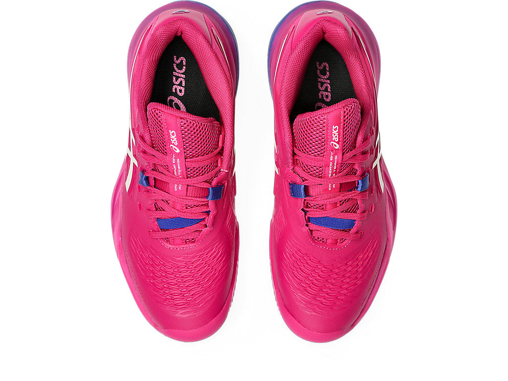 Asics Women's GEL-RESOLUTION X CLAY Tennis Shoes in Bright Rose/Cream