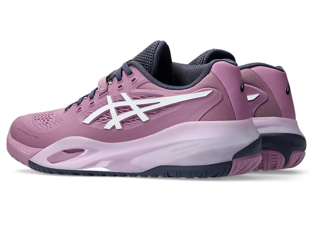 Asics Women's GEL-RESOLUTION X Wide (D) Tennis Shoes in Ube/White