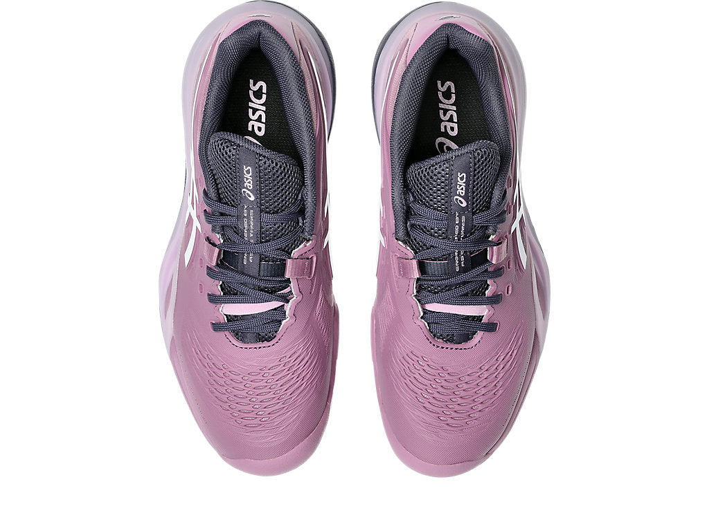 Asics Women's GEL-RESOLUTION X Wide (D) Tennis Shoes in Ube/White