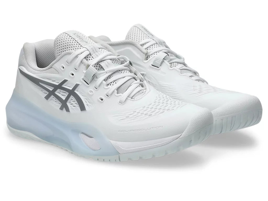 Asics Women's GEL-RESOLUTION X Tennis Shoes in White/Pure Silver