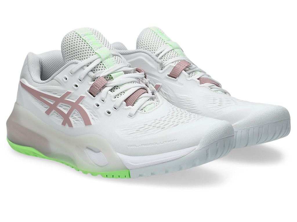 Asics Women's GEL-RESOLUTION X Tennis Shoes in White/Morganite