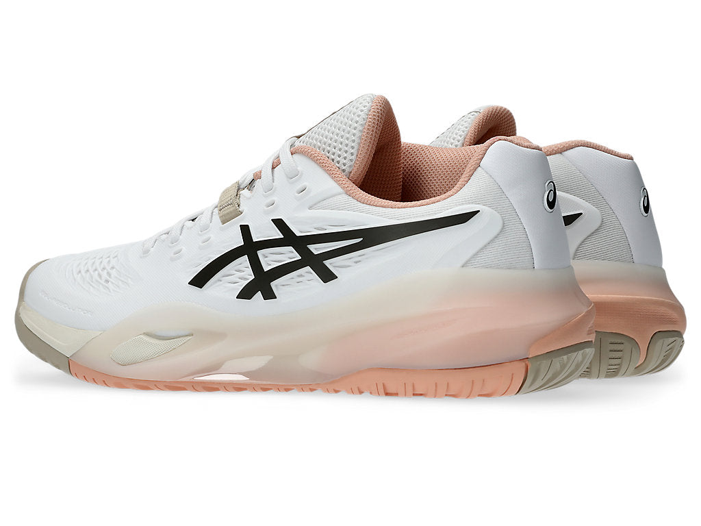 Asics Women's GEL-RESOLUTION X Tennis Shoes in White/Black Coffee