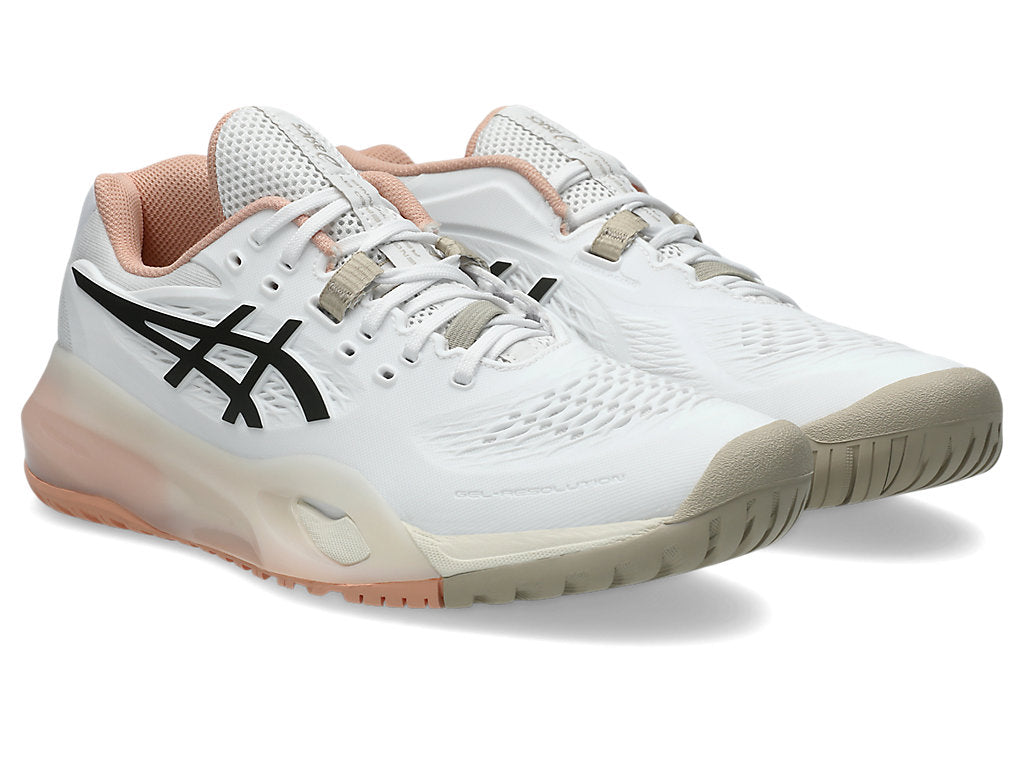Asics Women's GEL-RESOLUTION X Tennis Shoes in White/Black Coffee