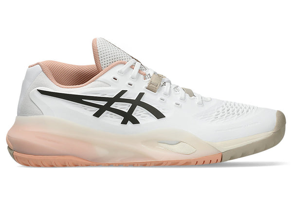 Asics Women's GEL-RESOLUTION X Tennis Shoes in White/Black Coffee