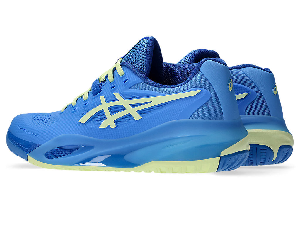 Asics Women's GEL-RESOLUTION X Tennis Shoes in Blue Coast/Huddle Yellow