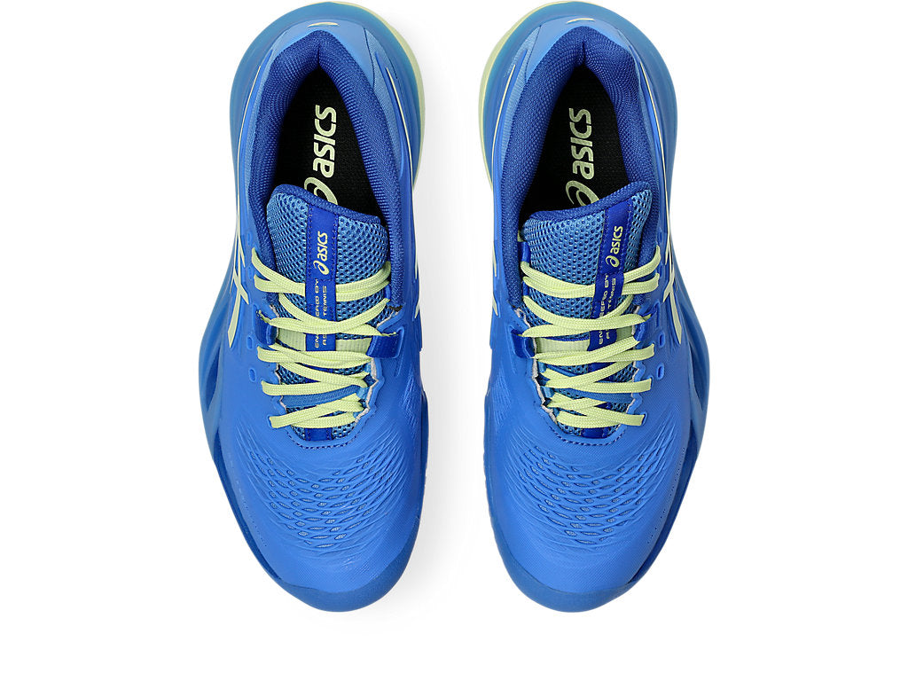 Asics Women's GEL-RESOLUTION X Tennis Shoes in Blue Coast/Huddle Yellow