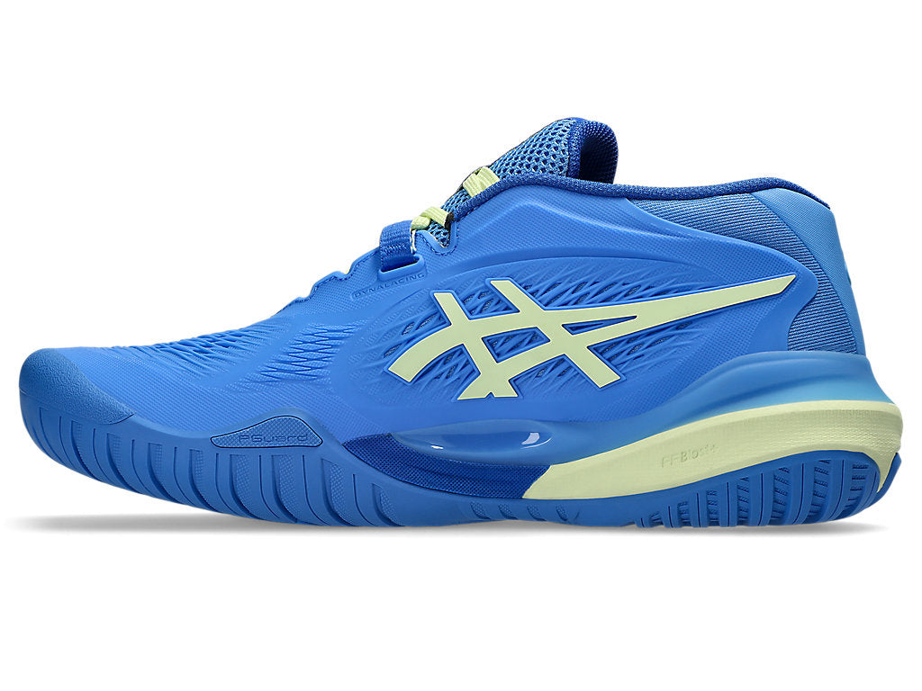 Asics Women's GEL-RESOLUTION X Tennis Shoes in Blue Coast/Huddle Yellow