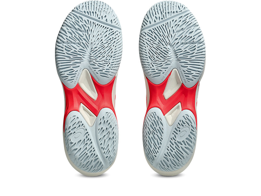 Asics Women's GAME FF PICKLEBALL Tennis Shoes in Cream/Flash Red