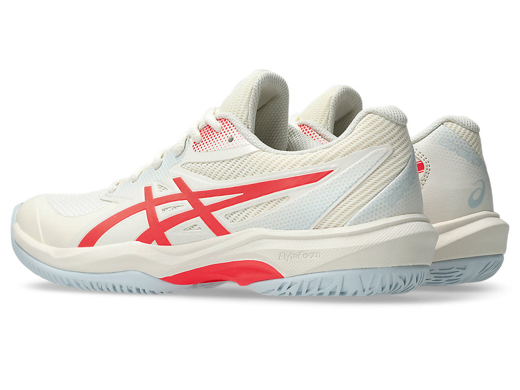 Asics Women's GAME FF PICKLEBALL Tennis Shoes in Cream/Flash Red