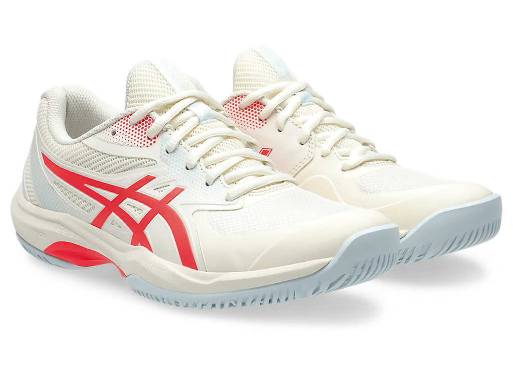 Asics Women's GAME FF PICKLEBALL Tennis Shoes in Cream/Flash Red