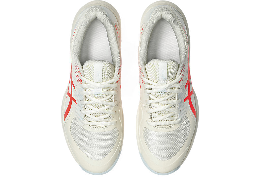 Asics Women's GAME FF PICKLEBALL Tennis Shoes in Cream/Flash Red