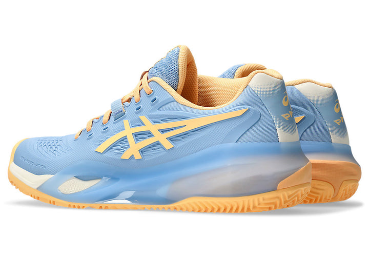 Asics Women GEL-RESOLUTION X PADEL Tennis Shoes in Stone Wash/Orange Glow