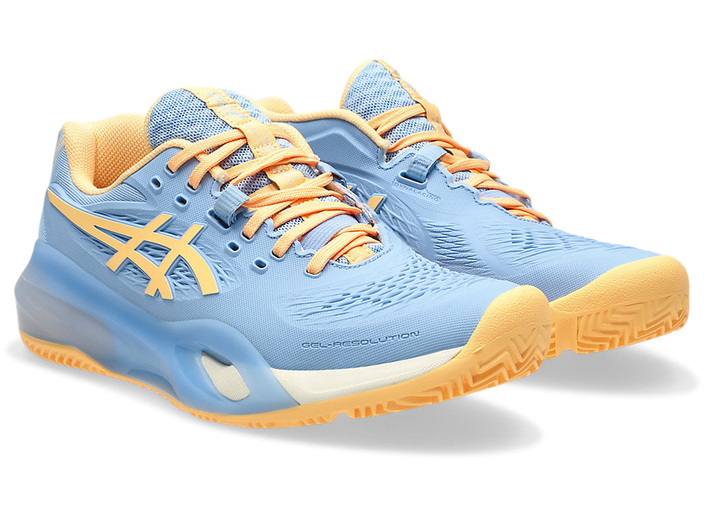 Asics Women GEL-RESOLUTION X PADEL Tennis Shoes in Stone Wash/Orange Glow