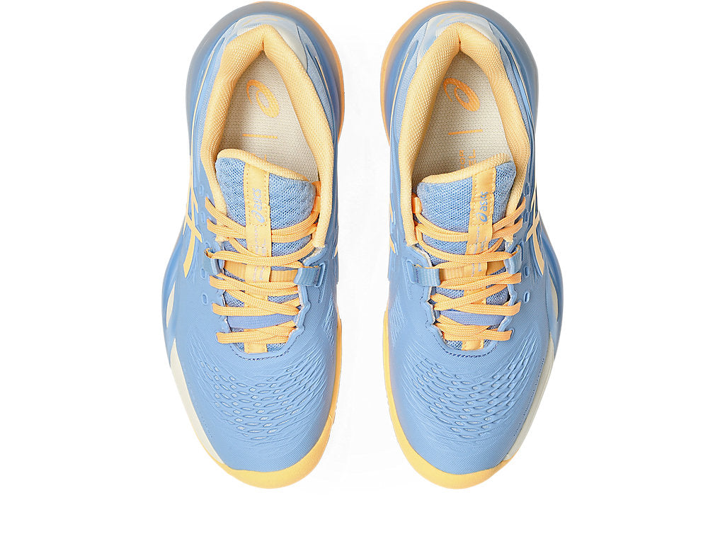Asics Women GEL-RESOLUTION X PADEL Tennis Shoes in Stone Wash/Orange Glow