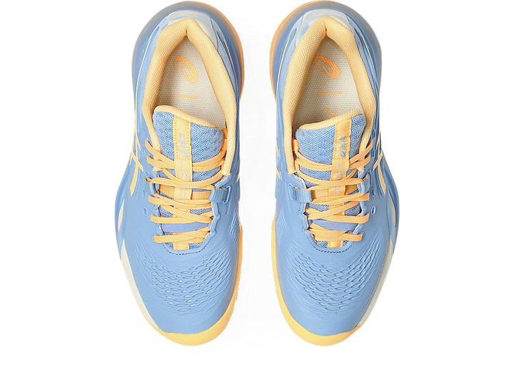 Asics Women GEL-RESOLUTION X PADEL Tennis Shoes in Stone Wash/Orange Glow