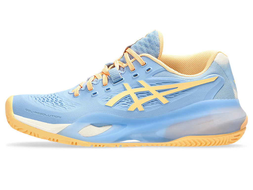 Asics Women GEL-RESOLUTION X PADEL Tennis Shoes in Stone Wash/Orange Glow