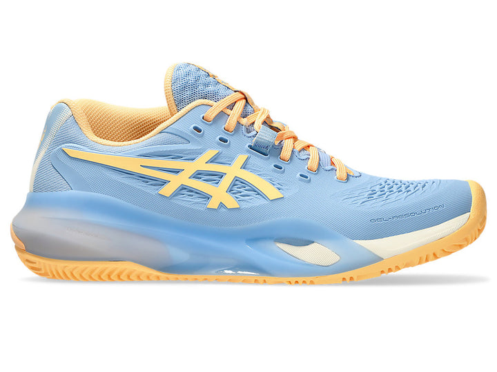 Asics Women GEL-RESOLUTION X PADEL Tennis Shoes in Stone Wash/Orange Glow