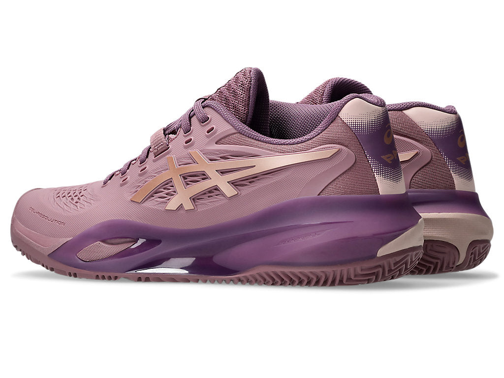 Asics Women GEL-RESOLUTION X PADEL Tennis Shoes in Purple Oxide/Rose Gold