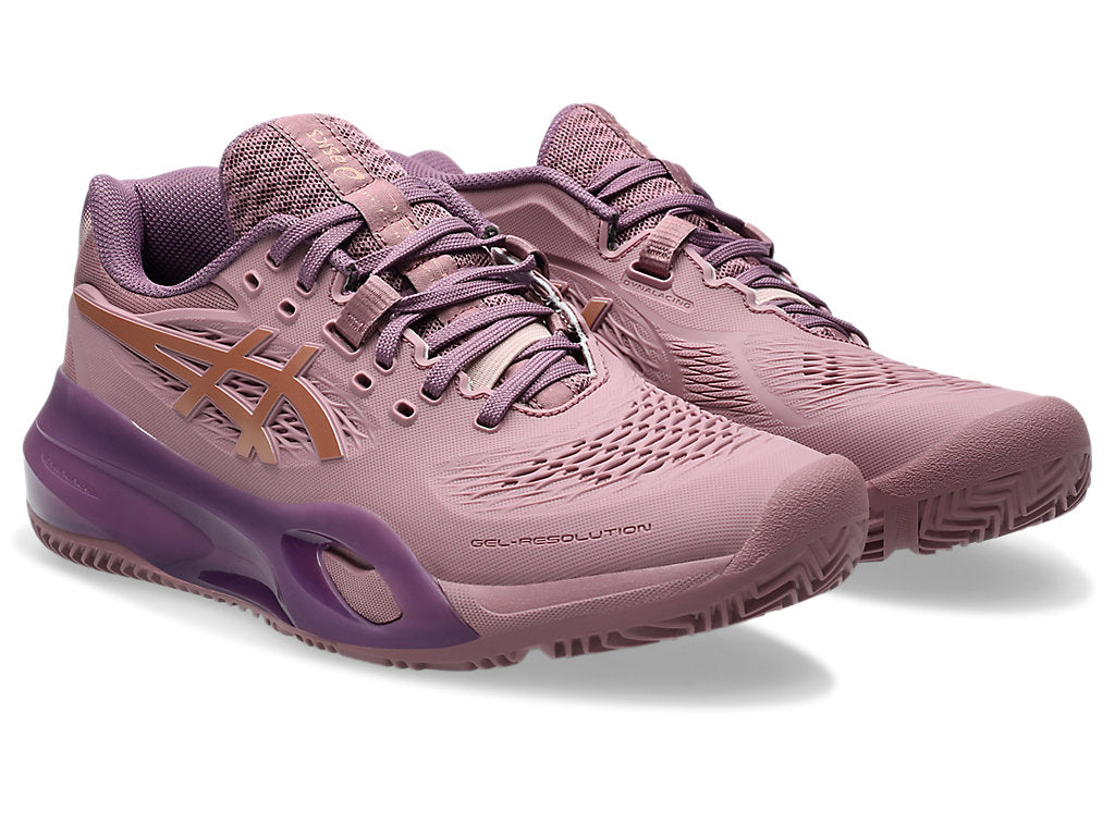Asics Women GEL-RESOLUTION X PADEL Tennis Shoes in Purple Oxide/Rose Gold