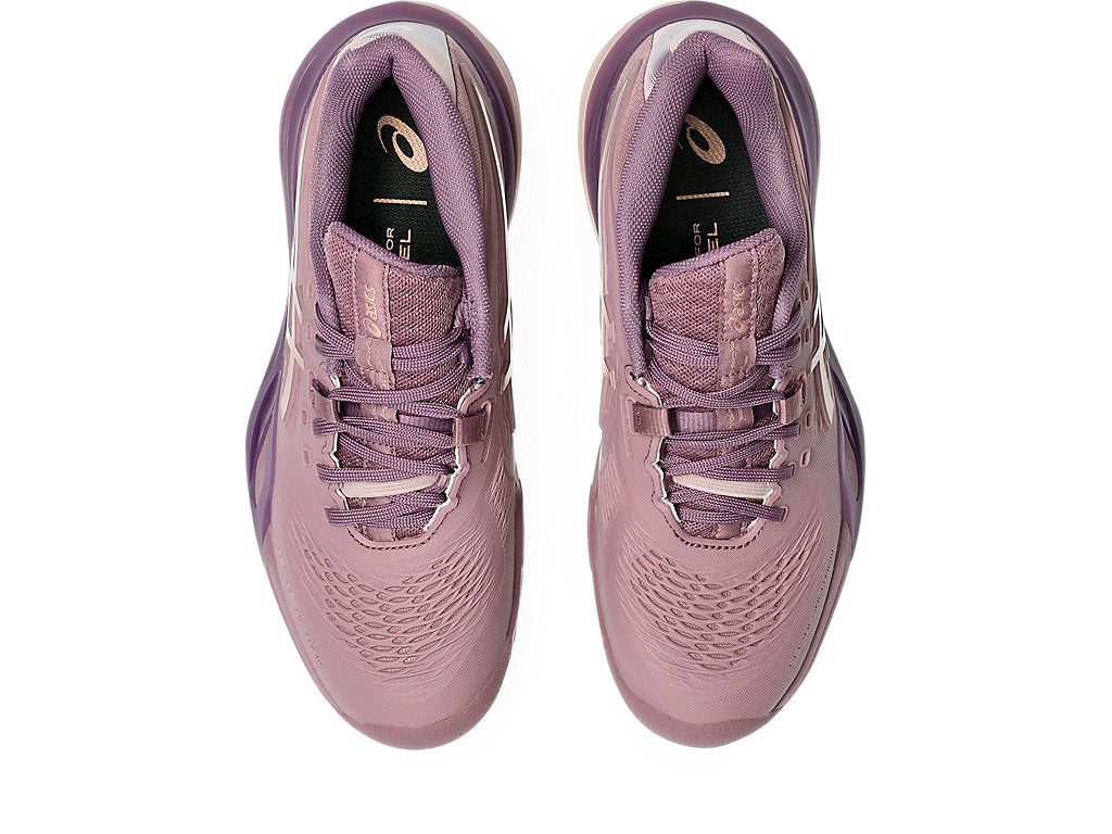Asics Women GEL-RESOLUTION X PADEL Tennis Shoes in Purple Oxide/Rose Gold