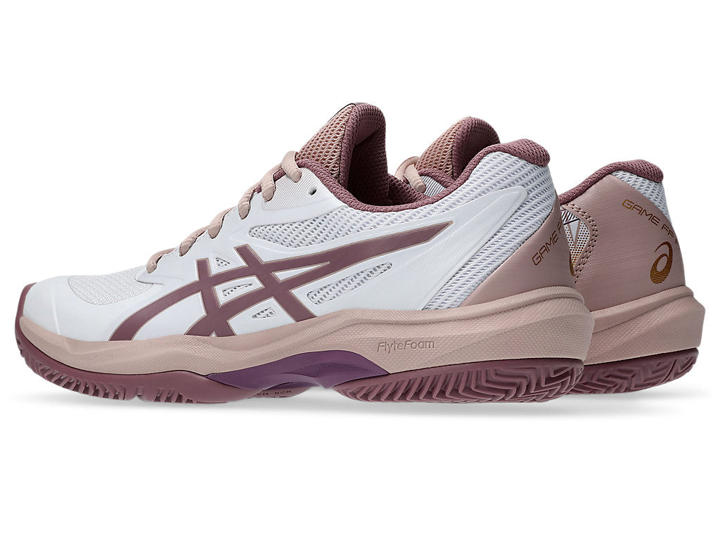 Asics Women's GAME FF PADEL Tennis Shoes in White/Purple Oxide