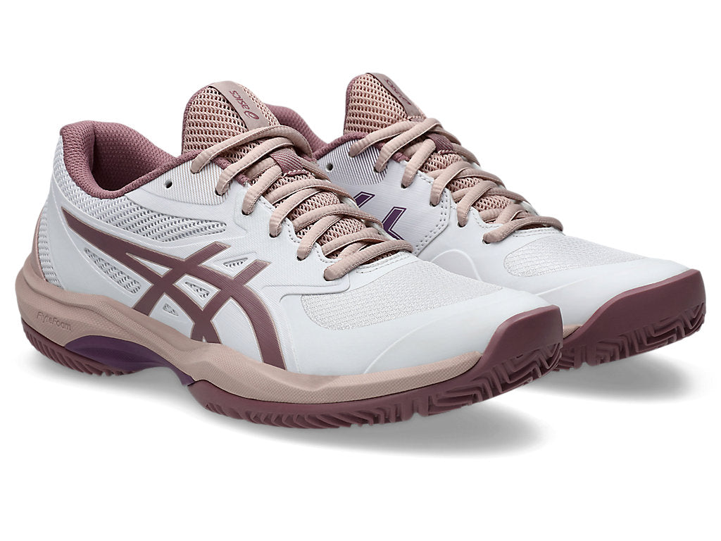Asics Women's GAME FF PADEL Tennis Shoes in White/Purple Oxide